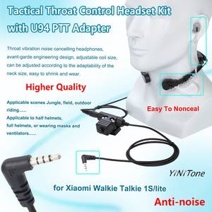 ชุดหูฟังท่ออากาศสำหรับ <span class=keywords><strong>Xiaomi</strong></span> 1S /lite walkie talkie คอ telescopic ควบคุมลดเสียงรบกวนด้วย U94 PTT - Product Image 3
