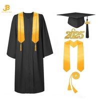 Robe de graduation pour adultes en gros avec bordure, robe de pasteur pour la graduation