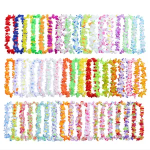 Vente chaude Led Hawaiian Beach Party Hula Guirlande Leis Collier Hawaii Football Fans Fleur Collier