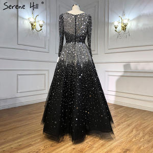 Serene Hill LA71214 Abito da Sera Nero con Maniche a <span class=keywords><strong>Tre</strong></span> Quarti, Linea ad A, Lussuoso con Perline, Vestito Formale da Cerimonia per Donne - Product Image 6