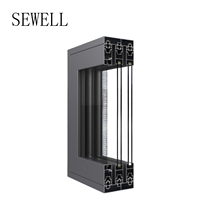 Fenêtre coulissante à double vitrage avec cadre en aluminium, isolation thermique de qualité supérieure, personnalisée, avec moustiquaire pour la maison