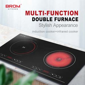 <span class=keywords><strong>Estufa</strong></span> de cocina de cerámica halógena con 2 quemadores integrados, Cocina de Inducción comercial, olla caliente eléctrica, cocina <span class=keywords><strong>infrarroja</strong></span> - Product Image 5