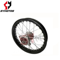 Avant 14 arrière 12 roues en alliage Dirt Bike roues moto alliage jante moyeu Pit Bike jante pour axe 15mm/12mm accepter personnaliser la couleur
