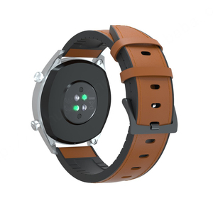 HUANLONG para Huawei Watch GT2 46mm reemplazo de cuero + correa de reloj de silicona correa de muñeca reloj inteligente pulsera accesorios GT 2 - Product Image 4