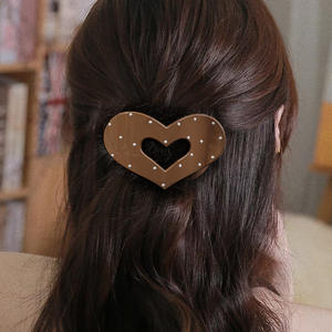 Épingles à cheveux ovales brillantes et élégantes, épingles à cheveux plates en plastique pour tresses, accessoires capillaires en gros directement de l'usine - Product Image 2