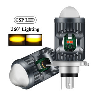 12-80V H4 LED Moto H6 BA20D P15D LED Moto Sepeda Motor Lampu Lampu Lensa Kuning Hi <span class=keywords><strong>Lo</strong></span> Lampu Sepeda Motor Headlight Lampu - Product Image 1