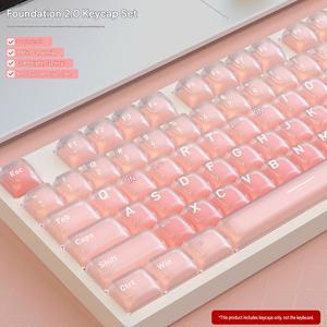 Teclas de perfil CSA US Jelly, acabado mate, preimpresas, de doble capa, PBT+PC para teclado mecánico con interruptores Mx - Product Image 3
