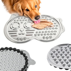 Großhandel neues Design tragbare Edelstahl Haustier lecken Matte Anti-Rutsch-Saugnapf umwelt freundliche Slow Feeder Hund/Katze trocken & nass - Product Image 5