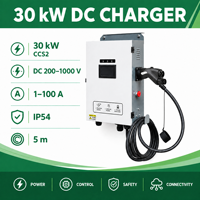 Station de recharge au sol 30 kW CCS2 double connecteur OCPP 1.6J avec écran tactile IP54 pour entrepôt logistique, arrêt d'urgence, compteur d'énergie PV