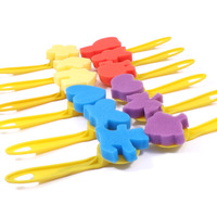 Faible MOQ 30 pièces – Pinceaux de peinture en éponge pour enfants avec rouleau tampon en mousse texturé pour projets d'artisanat des tout-petits et des enfants d'âge préscolaire