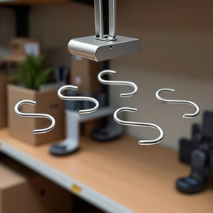Ganci metallici a forma di S in acciaio inossidabile, confezione da 6, per l'organizzazione e lo stoccaggio di oggetti dietro le porte e sui muri - Product Image 3