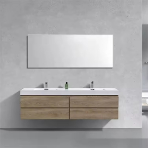 ชุดตู้ห้องน้ำพร้อมอ่างล้างหน้าแบบกันน้ำ พร้อมกระจก สำหรับเฟอร์นิเจอร์ห้องน้ำในบ้าน - Product Image 3