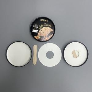 Tazas de helado impresas personalizadas de pared simple de 4oz 8oz 16oz, tapas de sellado para postres, galletas, fideos, <span class=keywords><strong>hamburguesas</strong></span> - Product Image 5