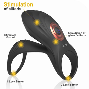 Adult Vibrating Cock Ring With USB Charging Interface <b>For</b> Male Stimulation Adult <b>Toy</b> <b>for</b> <b>Men</b> - Product Image 2