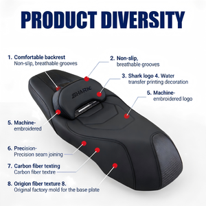 OEM KYMCO <strong>CT250</strong> Touring Seat-Passenger Side Waterproof Leather High-Density Sponge Stainless Steel Hinge Chrome-plated Lock 5min - Product Image 5