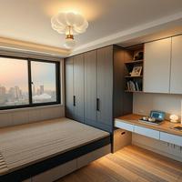 Lit plateforme modulaire tatami haut de gamme avec tiroirs silencieux et structure en bambou massif pour mobilier de chambre