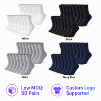 Chaussettes de sport rembourrées en coton blanc pour hommes, respirantes et anti-humidité, avec soutien de la voûte plantaire, vente en gros
