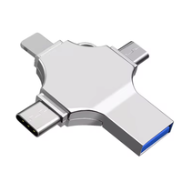 Clé USB OTG personnalisée 4-en-1 Interface Type-C Capacité 32 Go 256 Go 3.0 Clé USB pour iPhone Android Windows