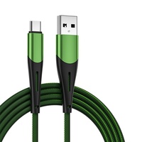 Kabel Data Anyaman Kepala Aluminium Alloy Baru, Kabel Pengisian Daya Cocok untuk Apple Android Tipe-C, Pengisian Daya Super Cepat 5A