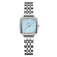 2025 Virtue étanche Montres Pour Femmes mode acier inoxydable bande cadran carré montre élégante pour les femmes
