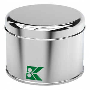 Round Metal tin container 0.25L <b>Small</b> <b>Storage</b> Container Promotional <b>Box</b> for Textiles Watches Stationery 90mm D x 60mm H - Product Image 2