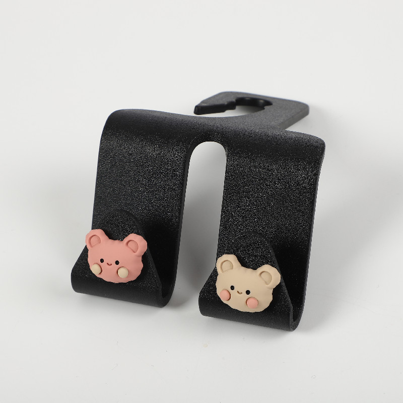 Tête d'ours rose souriante Tête d'ours beige