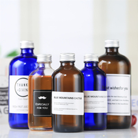 Bouteilles en verre vides pour lait, jus de fruits et boissons, transparentes, rondes, avec bouchon à vis, pour sérigraphie, vente en gros