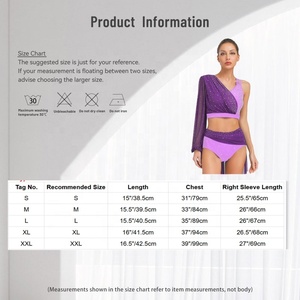 Ropa de Danza para Mujer, Top Corto para Danza Lírica, Ropa de Danza Contemporánea para Espectáculos, Competencias, Diseñadores de Vestuario de Danza - Product Image 6