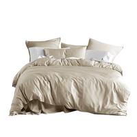 Ensemble de literie 4 pièces avec housse de couette et taies d'oreiller assorties, linge de lit en coton doux de luxe pour la maison et l'hôtel