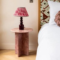 Petite table de chevet moderne de luxe en marbre naturel avec design anti-basculement, mobile pour chambre et salon