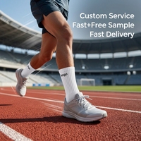 Chaussettes de sport unisexes en coton et élasthanne personnalisées pour hommes, écologiques, à séchage rapide, respirantes, antidérapantes, pour la course, vente en gros, ODM, hiver