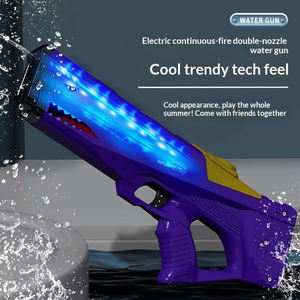 ปืนฉีดน้ำพลาสติกไฟฟ้ารูปฉลาม สำหรับเทศกาลสงกรานต์ พร้อมไฟ ของเล่นอัตโนมัติ ความจุสูง สำหรับเด็กอายุ <span class=keywords><strong>2</strong></span>-4 ปี - Product Image 5