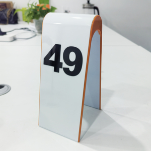 Customizable Plastic ABS a Shape Smart Double Sided <strong>Table</strong> <strong>Numbers</strong> for Restaurants - Product Image 1