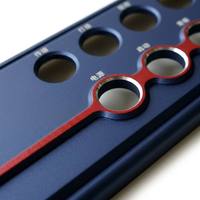 Panel de Aluminio Mecanizado por CNC Personalizado, Azul Marino, Anodizado Duro, Multiagujeros, Fresado de Precisión, Panel para Montaje en Rack, OEM/ODM Disponible