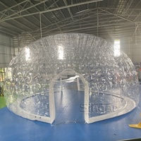Dôme à bulles gonflable transparent de luxe en PVC, certifié CE, impression numérique, pompe à air électrique, publicité