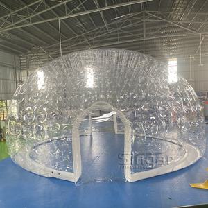 Dôme à bulles gonflable transparent de luxe en PVC avec pompe à air électrique, couleurs et tailles personnalisables, 10m pour la publicité - Product Image 4