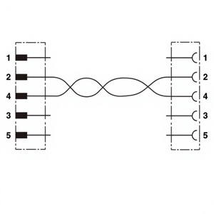 Nuevo Cable PROFIBUS SAC-2P de 10M con Blindaje PUR, M12 Macho a Hembra, IP65/IP67, 2 Hilos, para Cadena Portacables, 12Mbps - Product Image 2