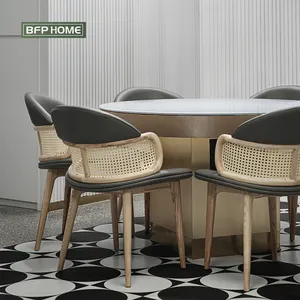 BFP Home Hard Wood Solid Wood Modern Simple Design Restaurant Dinning Set Table And Chair For Restaurant Project
