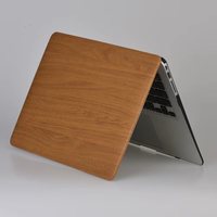 Étui de protection en cuir à motif bois pour MacBook Pro 14 pouces M5 M4 A3401 A3434