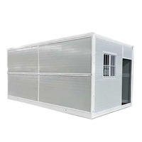Maison conteneur modulaire de luxe extensible et pliable de 20 pieds et 40 pieds, préfabriquée et détachable, en panneaux sandwich et acier