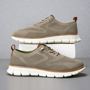 Chaussures pour hommes de qualité supérieure, tendance mode, plates, confortables, en tricot, décontractées, de luxe, pour la marche en extérieur - Product Image 2