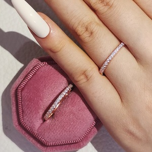 Anillo de Eternidad Estético de Moda en Color Rosa y Azul para Mujer, Regalo de Fiesta, Joyería - Product Image 6