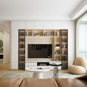 Luxury <b>TV</b> <b>Stand</b> Cabinet <b>Wall</b> Unit Modern Design <b>for</b> Living Room Furniture with Integrated Storage Solutions - Product Image 4