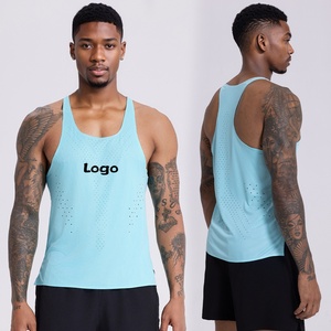 Débardeur de musculation personnalisé avec logo, sans manches, ample, pour hommes - Product Image 3