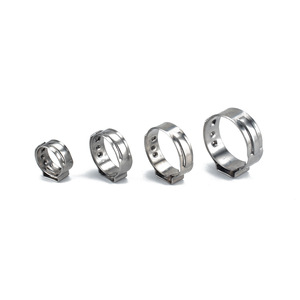 Abrazadera de manguera PEX de acero inoxidable con sellado de 360 grados, tipo orejeta única, para reparación y reemplazo - Product Image 1