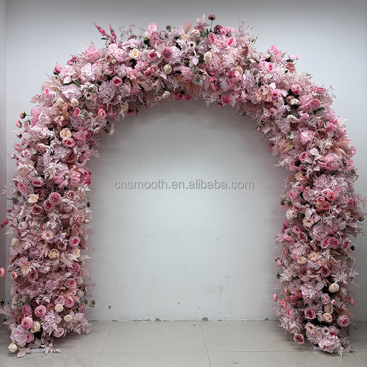 Luxur divano Runner da tavolo fiore matrimonio sfondo arco decorazione fila di fiori rosso arancione rosa verde evento centrotavola palla  15