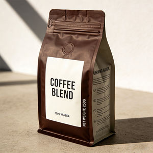 ถุงกาแฟแบบซิปล็อคพิมพ์กราเวียร์คุณภาพพรีเมียม รีไซเคิลได้ ดีไซน์ก้นแบน สำหรับการสร้างแบรนด์ตามสั่ง - Product Image 1