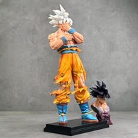 Figurine PVC Dragon Ball Z Ultra Instinct Son Goku 36CM avec deux têtes, modèle de statue, jouet, poupée, figurine, ornement, décoration d'intérieur