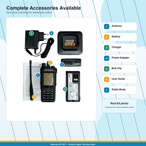 Radio Bidireccional Digital Motorola MOTOTRBO R7 FKP VHF UHF IP68 con Teclado Completo, Walkie Talkie Portátil <span class=keywords><strong>para</strong></span> Distribuidores, Suministro al por Mayor - Product Image 3