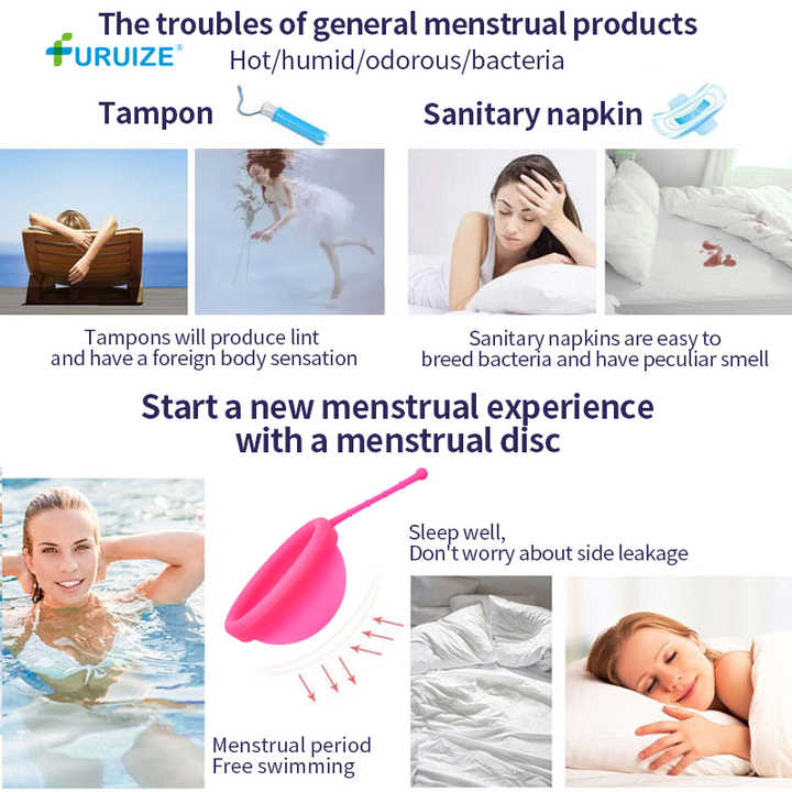 Wholesale Reusable Certificated Menstrual Disc Factory With String and ...